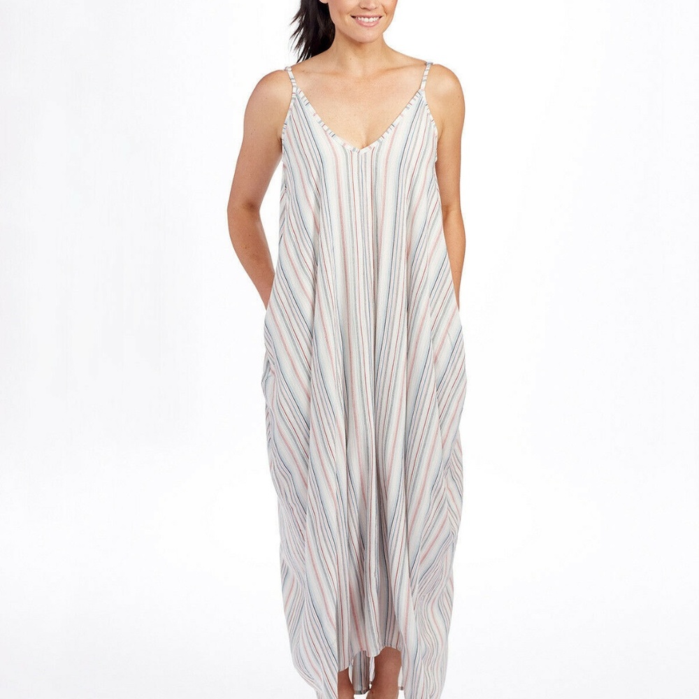 Fresh Produce / Elan Sasha Stripe Maxi Dress or Long Swimsuit Cover S, M or L